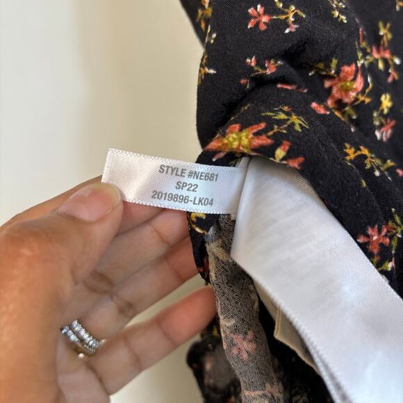 Madewell Flounce Hem Mini Skirt Size 6 Fresh Spring Black Lightweight Pull On - Picture 8 of 9